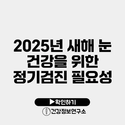 2025년 새해 눈 건강을 위한 정기검진 필요성