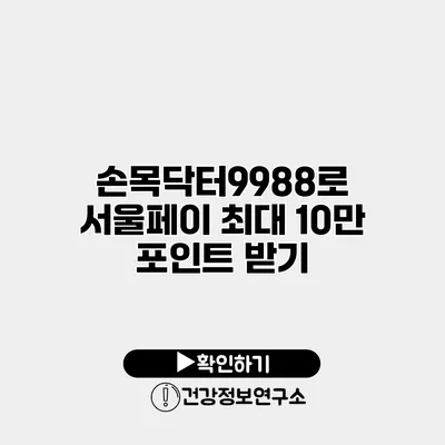 손목닥터9988로 서울페이 최대 10만 포인트 받기