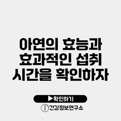 아연의 효능과 효과적인 섭취 시간을 확인하자