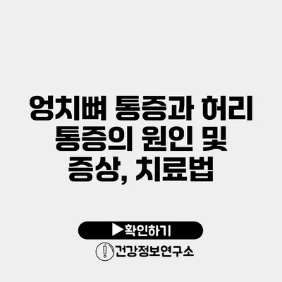 엉치뼈 통증과 허리 통증의 원인 및 증상, 치료법