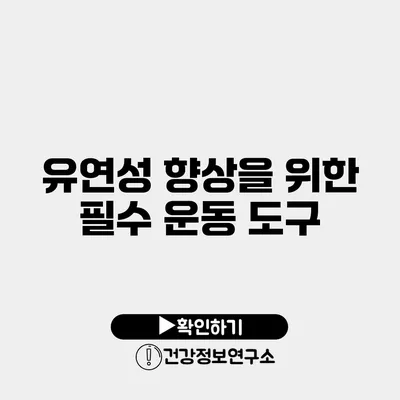 유연성 향상을 위한 필수 운동 도구