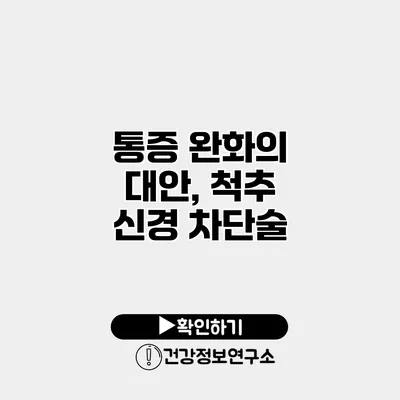 통증 완화의 대안, 척추 신경 차단술