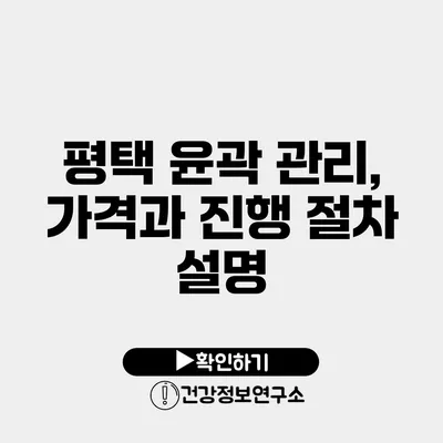 평택 윤곽 관리, 가격과 진행 절차 설명