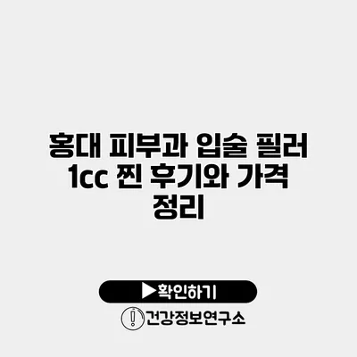 홍대 피부과 입술 필러 1cc 찐 후기와 가격 정리