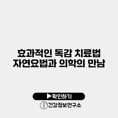 효과적인 독감 치료법 자연요법과 의학의 만남