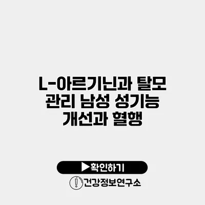 L-아르기닌과 탈모 관리 남성 성기능 개선과 혈행