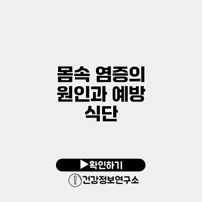 몸속 염증의 원인과 예방 식단