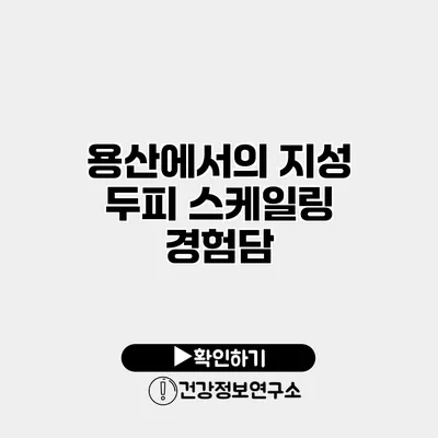 용산에서의 지성 두피 스케일링 경험담