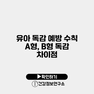 유아 독감 예방 수칙 A형, B형 독감 차이점