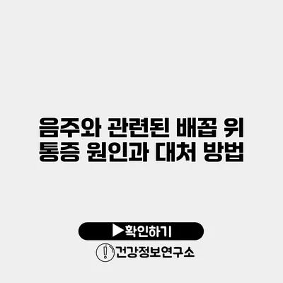 음주와 관련된 배꼽 위 통증 원인과 대처 방법