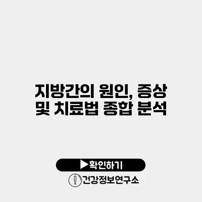 지방간의 원인, 증상 및 치료법 종합 분석