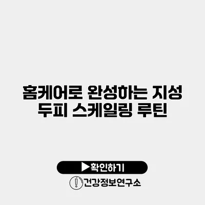 홈케어로 완성하는 지성 두피 스케일링 루틴