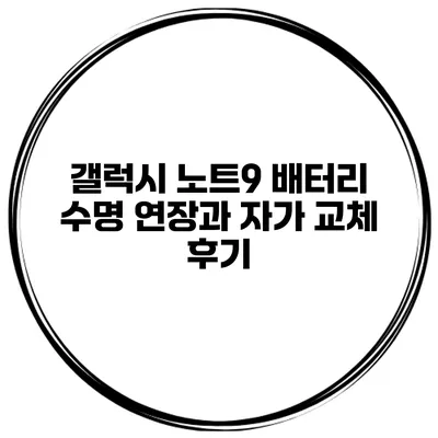 갤럭시 노트9 배터리 수명 연장과 자가 교체 후기