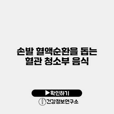 손발 혈액순환을 돕는 혈관 청소부 음식