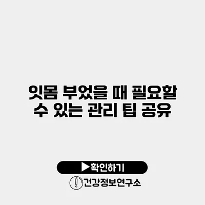 잇몸 부었을 때 필요할 수 있는 관리 팁 공유